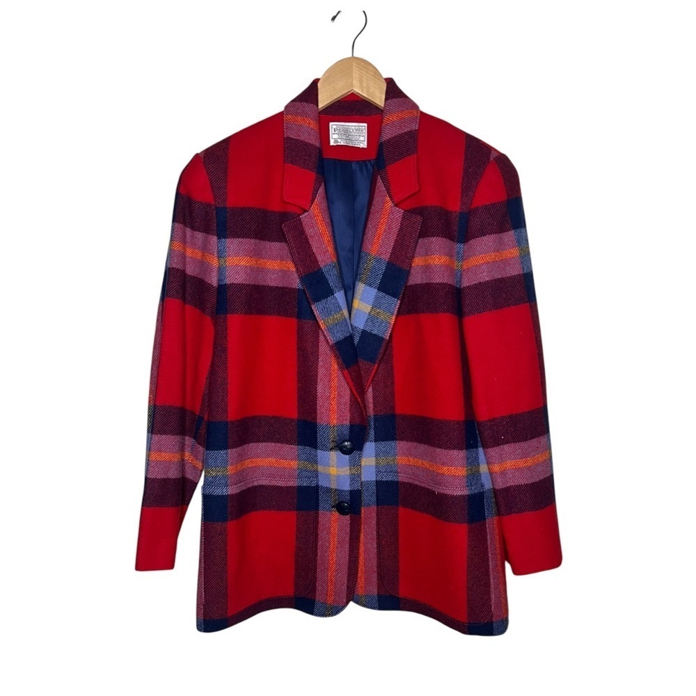 Vintage Pendleton Deadstock Tartan Plaid Virgin Wool Jacket 10